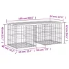  tömör fenyőfa gabion kerti pad 103x44x42 cm