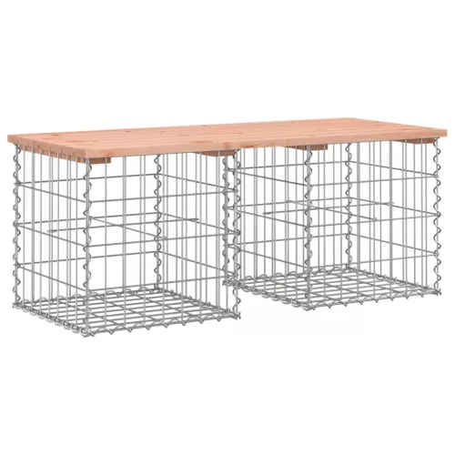  tömör duglászfenyő gabion kerti pad 103x44x42 cm