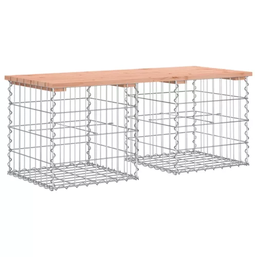  tömör duglászfenyő gabion kerti pad 103x44x42 cm