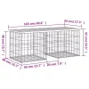  tömör duglászfenyő gabion kerti pad 103x44x42 cm