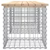  tömör fenyőfa gabion kerti pad 203x44x42 cm