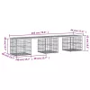  tömör fenyőfa gabion kerti pad 203x44x42 cm
