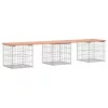  tömör duglászfenyő gabion kerti pad 203x44x42 cm