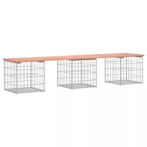 tömör duglászfenyő gabion kerti pad 203x44x42 cm