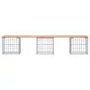  tömör duglászfenyő gabion kerti pad 203x44x42 cm