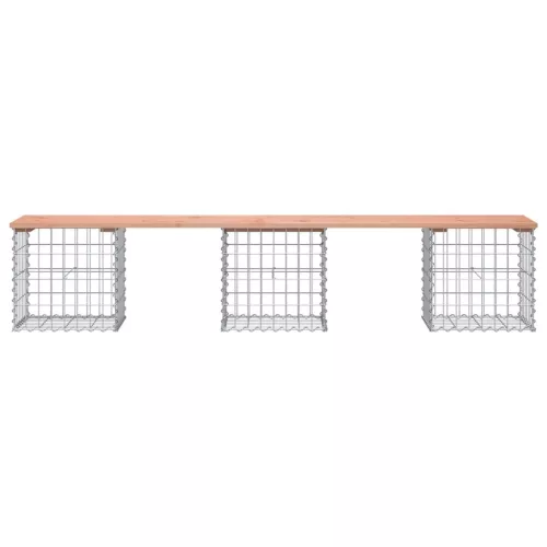  tömör duglászfenyő gabion kerti pad 203x44x42 cm