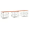  tömör duglászfenyő gabion kerti pad 203x44x42 cm
