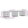 tömör duglászfenyő gabion kerti pad 203x44x42 cm