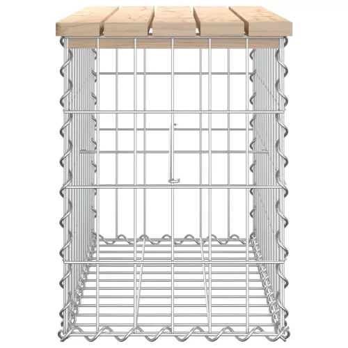  tömör fenyőfa gabion kerti pad 63x31,5x42 cm