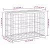  tömör fenyőfa gabion kerti pad 63x31,5x42 cm