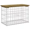  tömör impergnált fenyőfa gabion kerti pad 63 x 31,5 x 42 cm