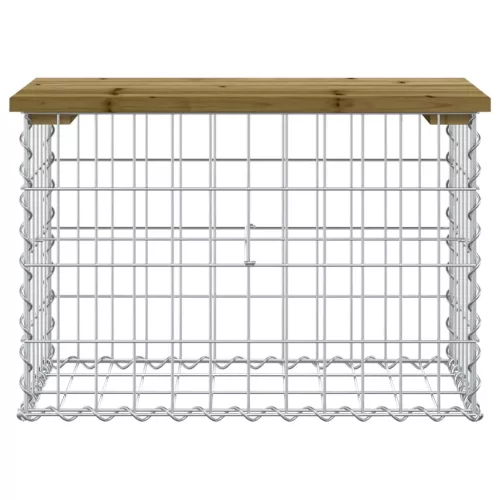  tömör impergnált fenyőfa gabion kerti pad 63 x 31,5 x 42 cm