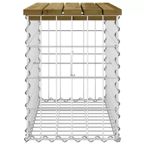  tömör impergnált fenyőfa gabion kerti pad 63 x 31,5 x 42 cm
