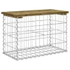  tömör impergnált fenyőfa gabion kerti pad 63 x 31,5 x 42 cm