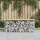  tömör fenyőfa gabion kerti pad 103x31,5x42 cm