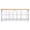  tömör fenyőfa gabion kerti pad 103x31,5x42 cm