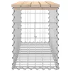  tömör fenyőfa gabion kerti pad 103x31,5x42 cm
