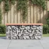  tömör duglászfenyő gabion kerti pad 103x31,5x42 cm