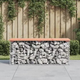  tömör duglászfenyő gabion kerti pad 103x31,5x42 cm