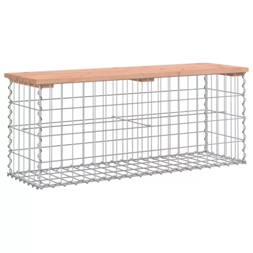  tömör duglászfenyő gabion kerti pad 103x31,5x42 cm