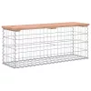  tömör duglászfenyő gabion kerti pad 103x31,5x42 cm