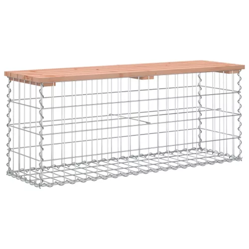  tömör duglászfenyő gabion kerti pad 103x31,5x42 cm