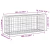  tömör duglászfenyő gabion kerti pad 103x31,5x42 cm