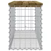  impregnált fenyőfa gabion kerti pad 103 x 31,5 x 42 cm
