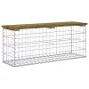  impregnált fenyőfa gabion kerti pad 103 x 31,5 x 42 cm