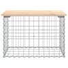  tömör fenyőfa gabion kerti pad 63x44x42 cm
