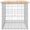  tömör fenyőfa gabion kerti pad 63x44x42 cm