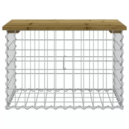  impregnált fenyőfa gabion kerti pad 63 x 44 x 42 cm