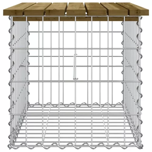  impregnált fenyőfa gabion kerti pad 63 x 44 x 42 cm