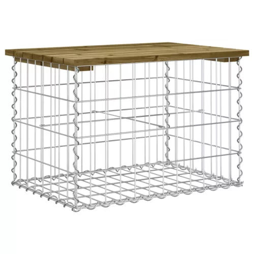  impregnált fenyőfa gabion kerti pad 63 x 44 x 42 cm