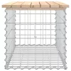  tömör fenyőfa gabion kerti pad 83x44x42 cm