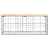  tömör fenyőfa gabion kerti pad 103x44x42 cm