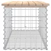  tömör fenyőfa gabion kerti pad 103x44x42 cm