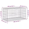  tömör fenyőfa gabion kerti pad 103x44x42 cm