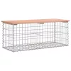  tömör duglászfenyő gabion kerti pad 103x44x42 cm