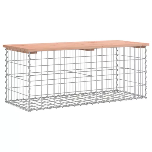  tömör duglászfenyő gabion kerti pad 103x44x42 cm