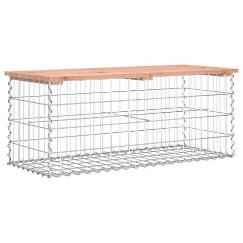  tömör duglászfenyő gabion kerti pad 103x44x42 cm