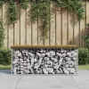  impregnált fenyőfa gabion kerti pad 103 x 44 x 42 cm
