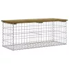  impregnált fenyőfa gabion kerti pad 103 x 44 x 42 cm