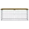  impregnált fenyőfa gabion kerti pad 103 x 44 x 42 cm