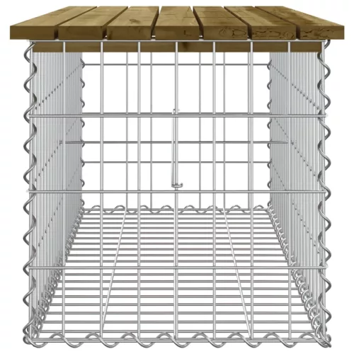  impregnált fenyőfa gabion kerti pad 103 x 44 x 42 cm