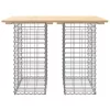  tömör fenyőfa gabion kerti pad 100x70x72 cm