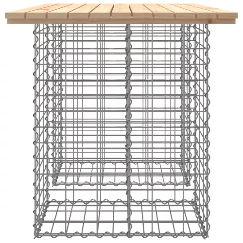  tömör fenyőfa gabion kerti pad 100x70x72 cm
