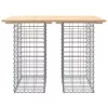  tömör fenyőfa gabion kerti pad 100x70x72 cm