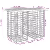  tömör duglászfenyő gabion kerti pad 100x70x72 cm