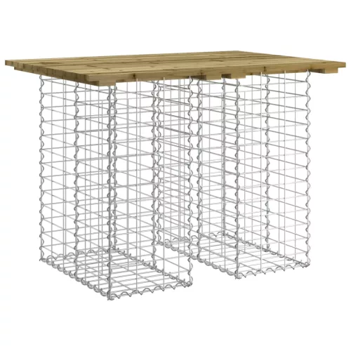  impregnált fenyőfa gabion kerti pad 100 x 70 x 72 cm